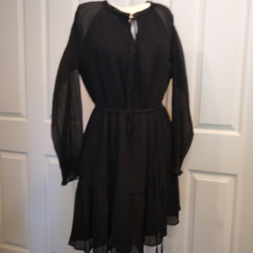NWT Loft Black Tie Dress Medium